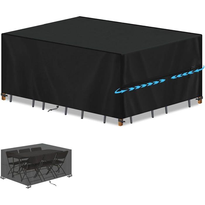 Bache Table Exterieur Housse de Protection Salon de Jardin Impermeable Housse Protection Table de Ja COUVERTURE DE PROTECTION VEHIC