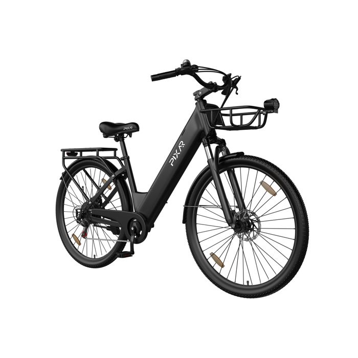 Vélo Électrique Urbain PIXAR C1 Pro 36V 18Ah Samsung Autonomie 150 km 28 Noir