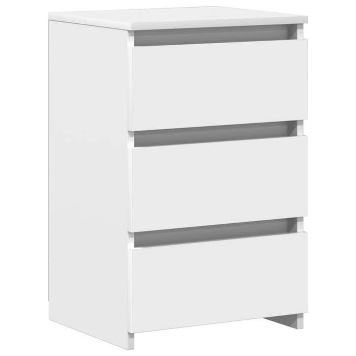 {Blanc}Table moderne - Tables de chevet - Lot de 2 - Blanc 40x35x62 5 cm Aggloméré - Cadre robuste_10385