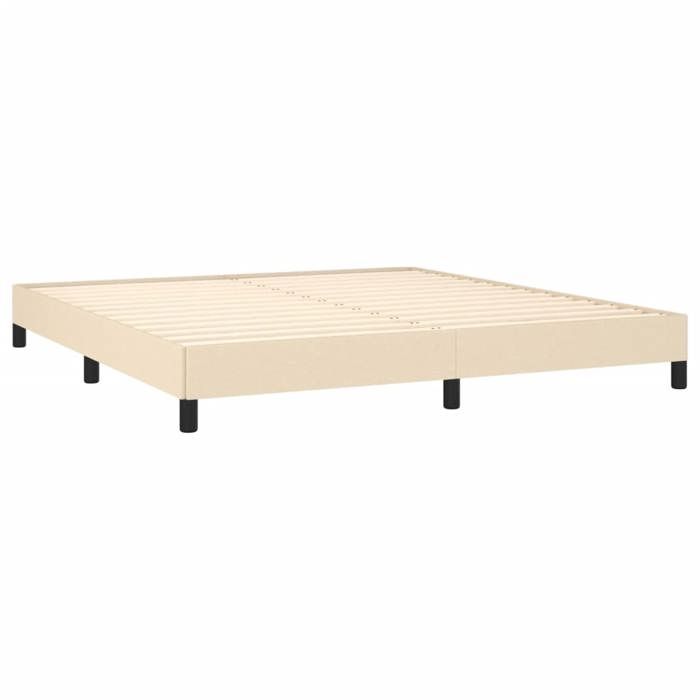 Lit 180x200cm - VIDAXL - Cadre de lit MODERNE - sans matelas - crème tissu L11599