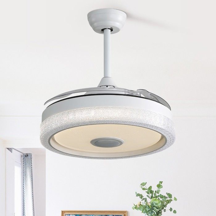 Ventilateur de plafond - MINIMAL - 42 pouces - 3 pales ABS - LED 32W multicolore - Moteur DC réversible