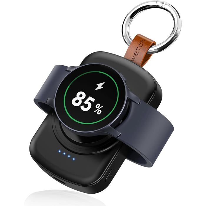 1800mAh Power Bank pour Samsung Galaxy Watch Mini Chargeur Portable Chargeur Magnétique Batterie Externe Compatible avec Samsung