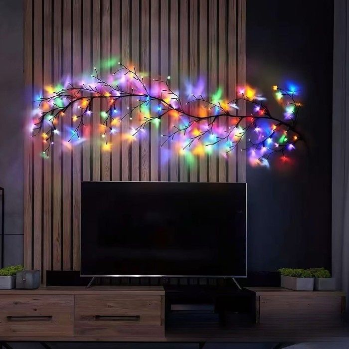 Guirlande lumineuse en osier télécommandée 96 LED ruban lumineux flexible éclairage décoratif dintérieur 1 8m lumières colorées Guirlande lumineuse en osier télécommandée 96 LED ruban lumineux flexible éclairage décoratif dintérieur 1 8m lumières colorées