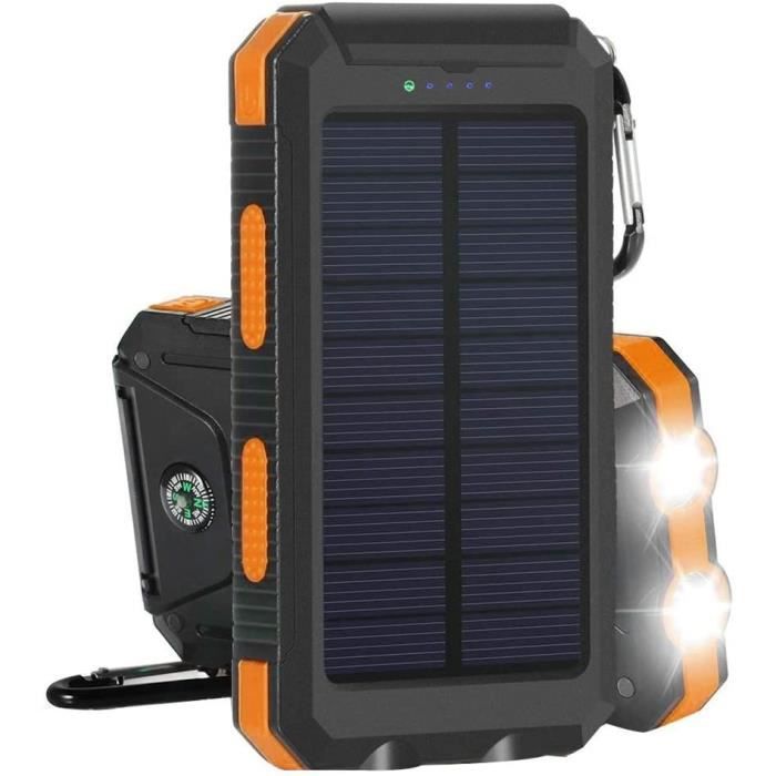 Banque dénergie Solaire 26800mAh Chargeur Solaire Chargeur Portable Haute capacité Batterie Externe à Charge Rapide avec 2 So[44]