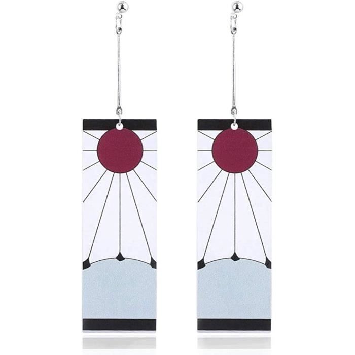 Boucles D'oreilles Manga Kawaii Cœur Bleu Ciel - Fait Main, Années 80, Légères, Pendantes