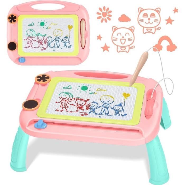 Ardoise magique couleur petit Format avec tampons, jouet pour fille et  garçon 18 mois, Mini jeux pour bébés et enfants de 2 et 3 ans