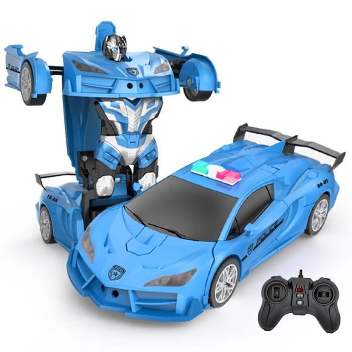 Voiture Télécommandée Robot 2 En 1 Transformable - RC 2.4GHz 360° Rechargeable Pour Enfants 3-12 Ans