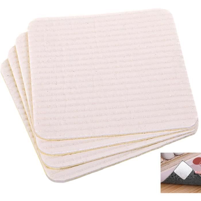 Tapis Antidérapant, 24 Pcs Tapis Antidérapant Double Face, Lavable et Réutilisable pour Sols en Bois, Tapis et Carpettes
