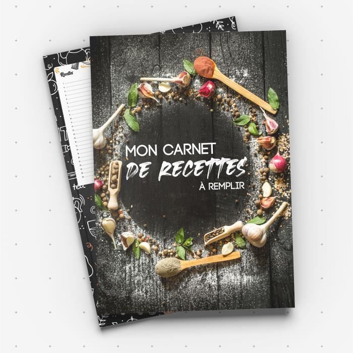 Livre de recette à remplir - Carnet 100 recettes cuisine à compléter +  BONUS 50 astuces culinaires - - Cdiscount Beaux-Arts et Loisirs créatifs
