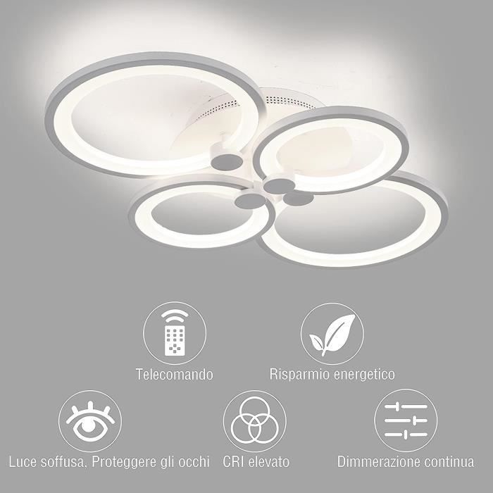 Plafonnier LED Rond Lumière sur Plafond Lampe Designe Moderne Luminaire