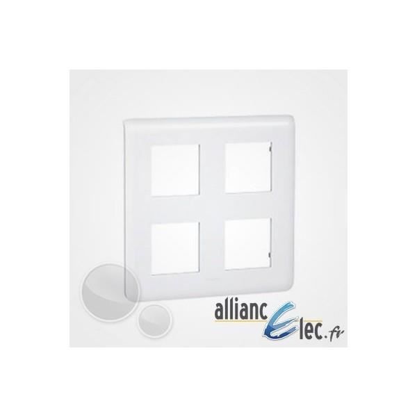 Enjoliveur Legrand Mosaic 5 Modules Horizontal Blanc - Pour Appareillage Mural - Pose Facile Par Enclipsage