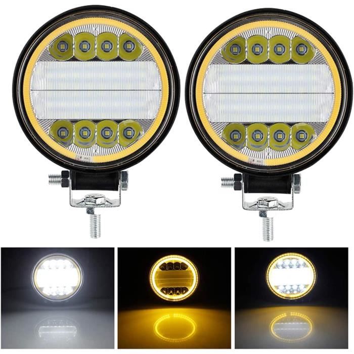 LED Phare 12V 24V 72W Phare de Travail, Longue Portee LED, Phare LED Moto, Phare de Travail Voiture, Bar LED Voiture, Feux de [1966]