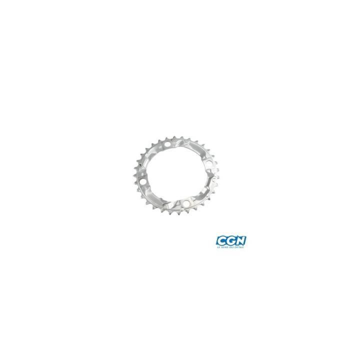 Plateau VTT triple diam 104 interm 32dts argent 4 branches Shimano Alivio M415/341