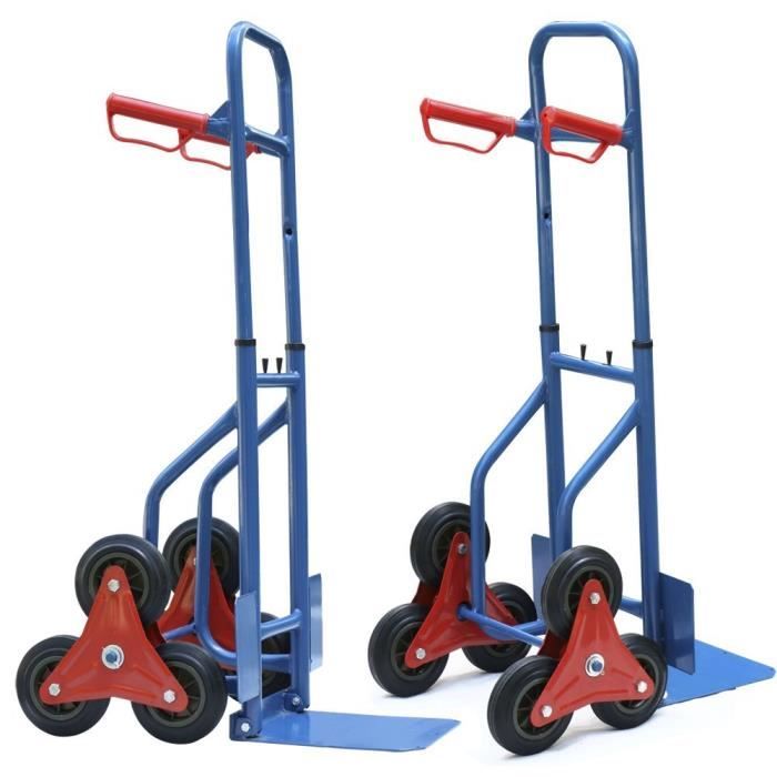 Chariot de transport - VARAN - Diable pour escalier - 6 roues - Charge ...