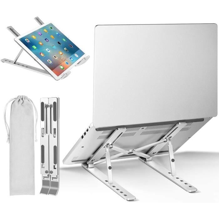 Support Ordinateur Portable,Mini Porte Ventilé Tablette Lit Table Pliable  pour PC Gamer,Laptop Stand Antidérapant Réglable Angrent - Cdiscount  Informatique