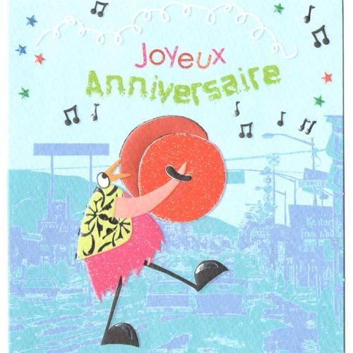 Carte Joyeux Anniversaire Bleue Achat Vente Carte Correspondance Carte Joyeux Anniversaire B Cdiscount