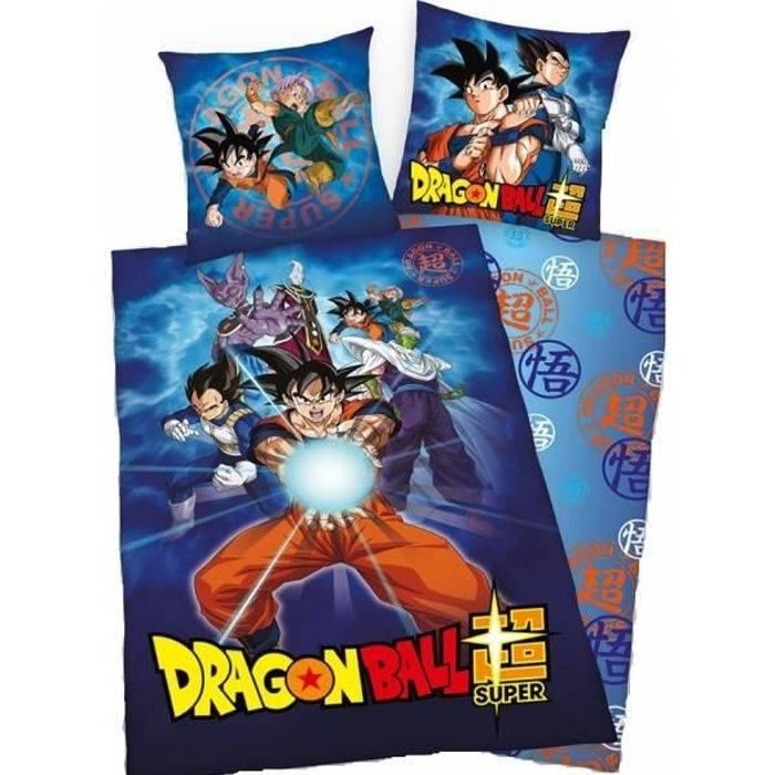 DRAGON BALL Z-HOUSSE DE COUETTE-PARURE DE LIT 140X200 CM+1 TAIE 65X65 CM