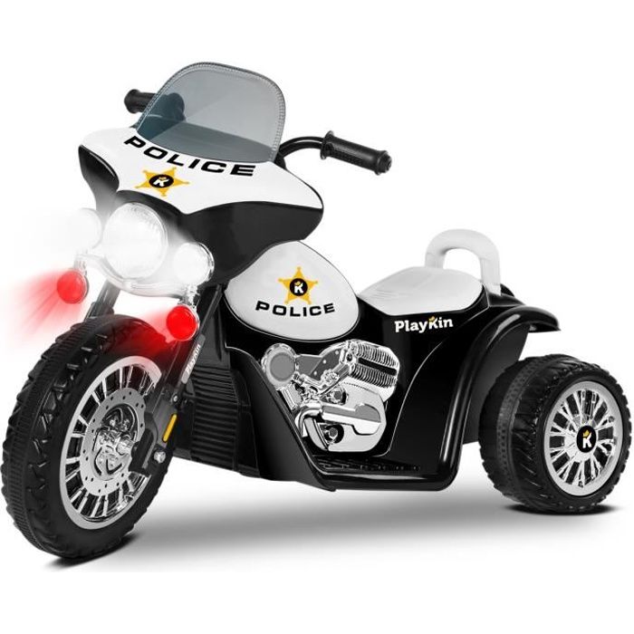 HOMCOM Moto électrique pour enfants de 18 à 36 mois chopper police