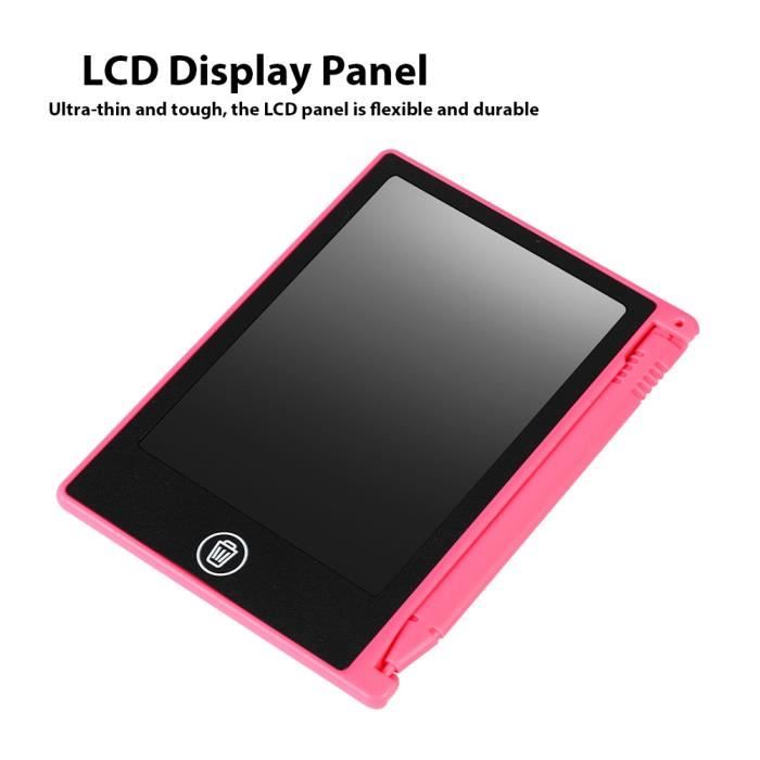 Tablette d'écriture LCD à Effacement Partiel et Complet 4.5 Pouces