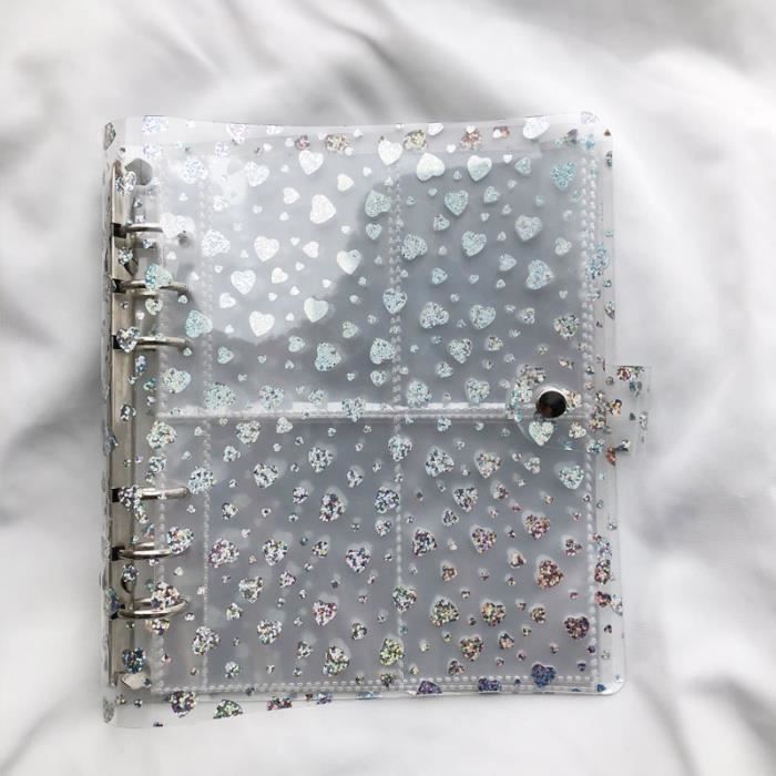 Carnet à Anneaux A6 Rechargeable | Couverture PVC Transparente, 5 Séparateurs - Idéal Journal/bullet