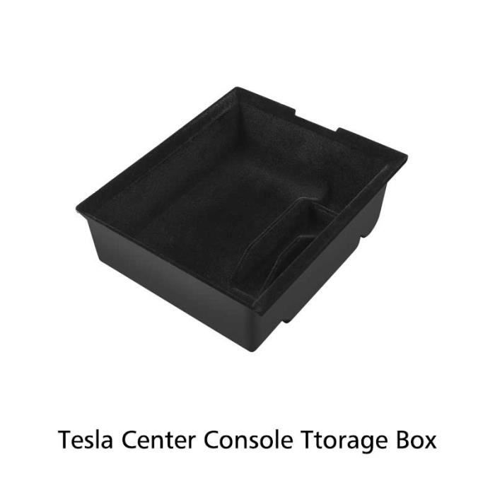 Kit 6 Accessoires Rangement Pour Tesla Model Y 2025 - Organiseur Console, Boîte Cachée, Cache Caméra, Etc.