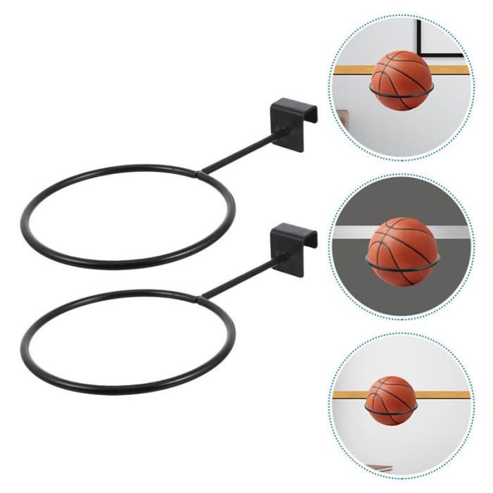 Porte-ballon mural avec 4 crochets en métal T1 pour basket-ball
