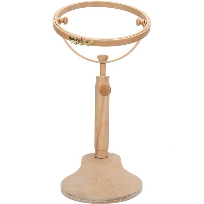 RoseFlower Point De Croix Cadre Support, Réglable Cadre De Broderie En Bois Broderie Support