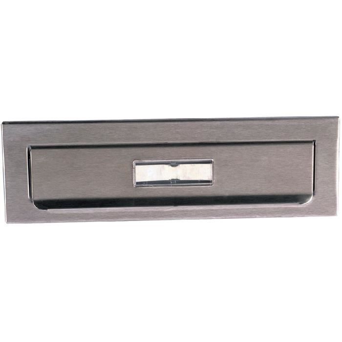Entrée de boîte aux lettres en inox brossé dimensions 265x67x8mm - DECAYEUX - 161238