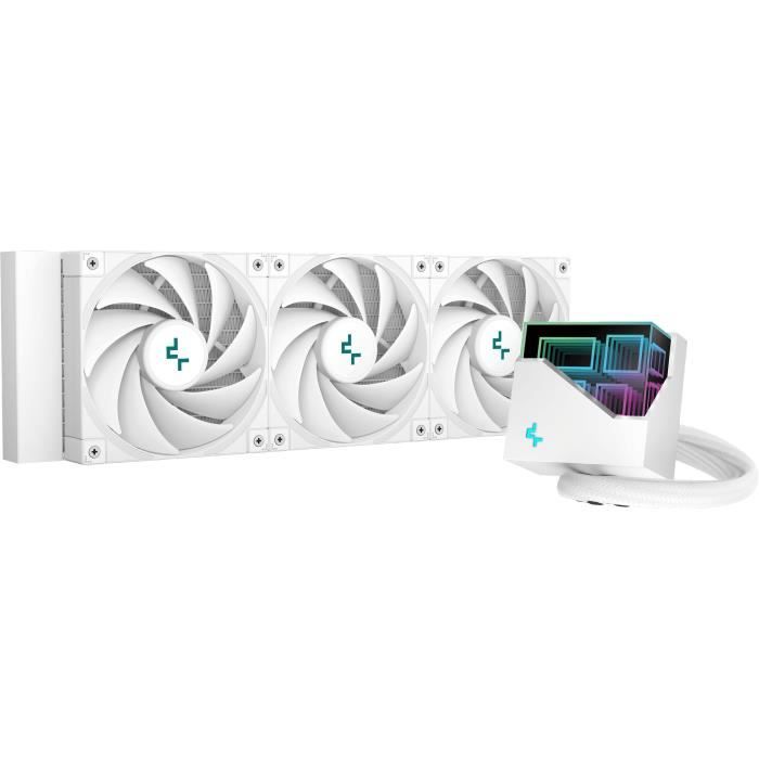 DEEPCOOL – LT720 – Watercooling AIO – Ventilateurs 120mm – Éclairage ARGB blanc Intel AMD – Blanc