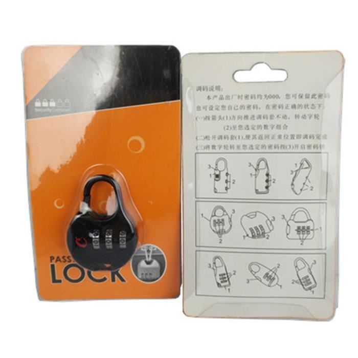 Lot De 2 Cadenas à Chiffres Pour Bagages TESSAN - Sécurité Voyage
