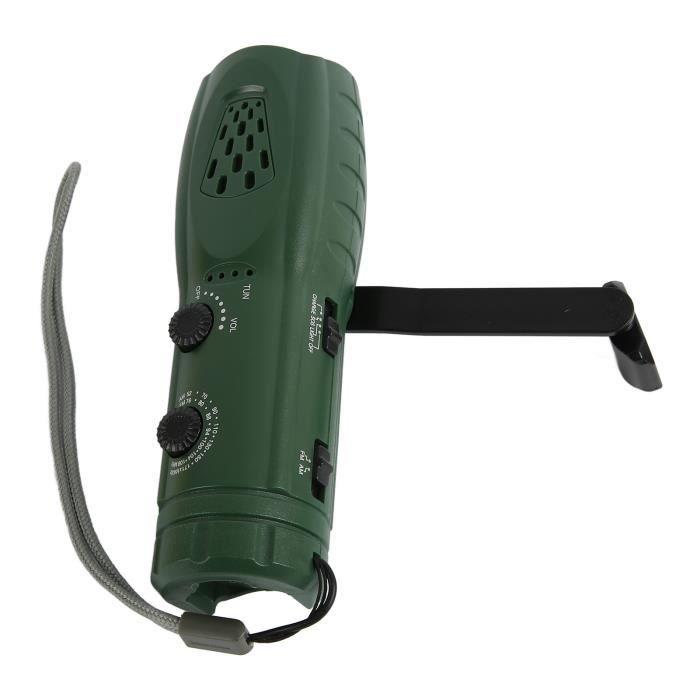 Omabeta Radio à manivelle Radio météo solaire Portable auto-alimentée à