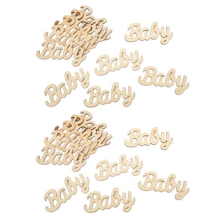 Fafeicy Pieces De Bois De Lettre De Bebe Pieces Bebe Lettre Pieces De Bois 90x45mm Durable Utilisation Sure Facile A Cdiscount Maison