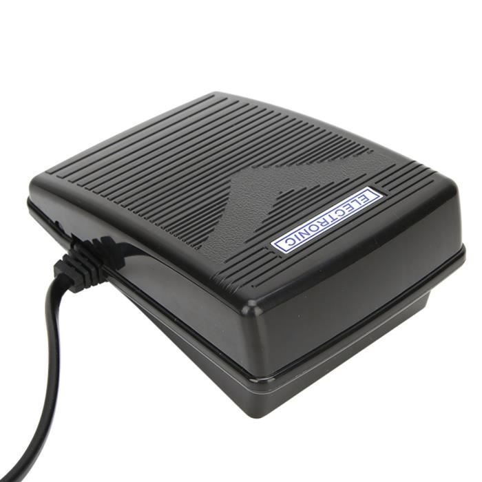 Akozon Pédale pour machine à coudre Pédale électronique 200-240V de pédale de machine à coudre électrique avec pédale de commande électronique avec cordon Noir Akozon Pédale pour machine à coudre Pédale électronique 200-240V de pédale de machine à coudre électrique avec pédale de commande électronique avec cordon Noir