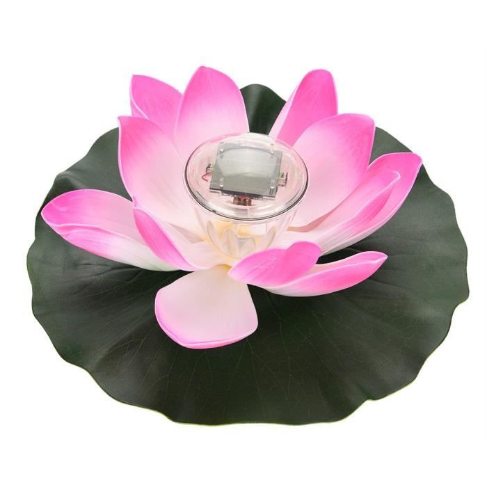 Lampe De Lotus Solaire étanche LED Changeante De Couleur Pour Bassin De Jardin - FDIT