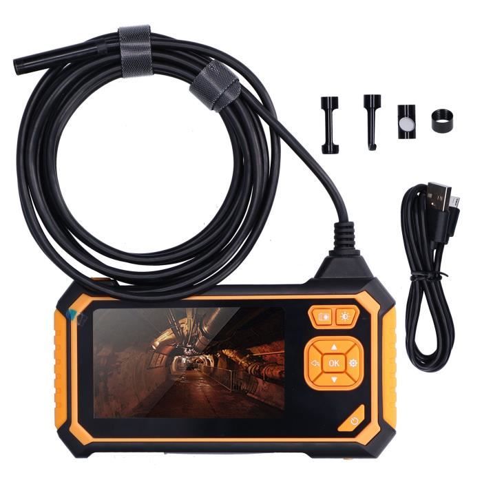 Caméra Endoscopique HD 1920P Avec Écran 4,3" - Câble Semi-Rigide 5m, 8 LED Réglables | Parfaite Pour Inspection Auto Et Maison