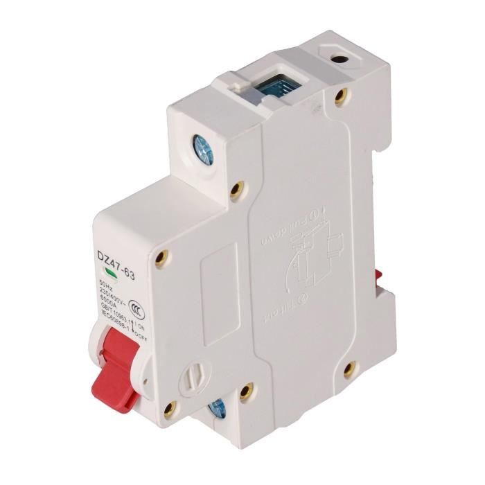GOTOTOP Commutateur d'air de circuit Disjoncteur 1P Mini Air Switch MCB  Overload Short Protection Accessoire pour ménage (32A) - Cdiscount Bricolage