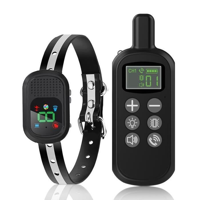 Meilleurs prix pour Collier de Dressage Pour Chien Rechargeable - 1500m Électrique Baguette de Dressage - IPX7 Étanche Interphone avec 3 fonctions