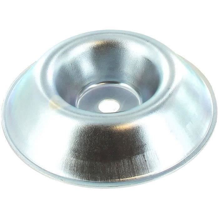 JARDIN PRATIQUE Coupelle d'appui en acier - Alésage 8 mm - ø 85 mm