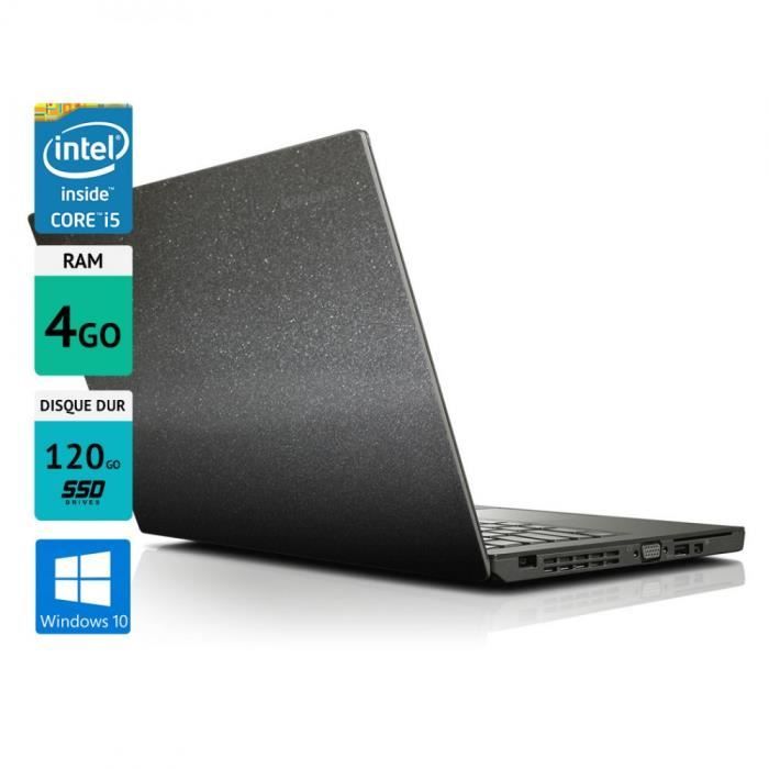 Achat PC Portable Pc portable Lenovo thinkpad X240 12,5" 4GO SSD 120GO Windows 10 Grey Metallic pas cher