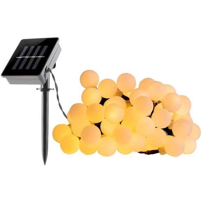 Guirlande lumineuse solaire Billy LUMI JARDIN 60 LED 6 9 cm chaud