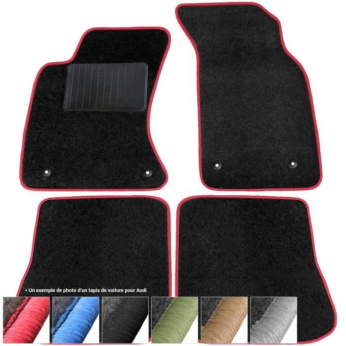 Tapis De Sol Caoutchouc Pour Audi A4 B8 2007-2015 - Noir - Set 4 Pièces Neuf