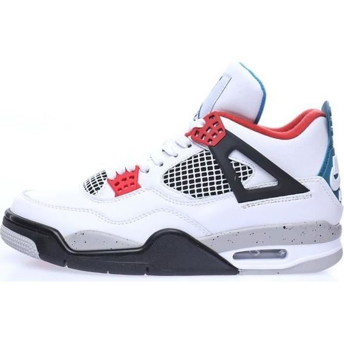 Air-Jordanx 4 Retro High Chaussures de Basket AJ4 Femme Homme Pas Cher  Ciment blanc Ciment blanc - Cdiscount Chaussures