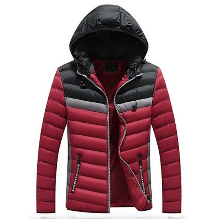 Doudoune homme de marque Couleur unie simple À capuche Doudoune homme