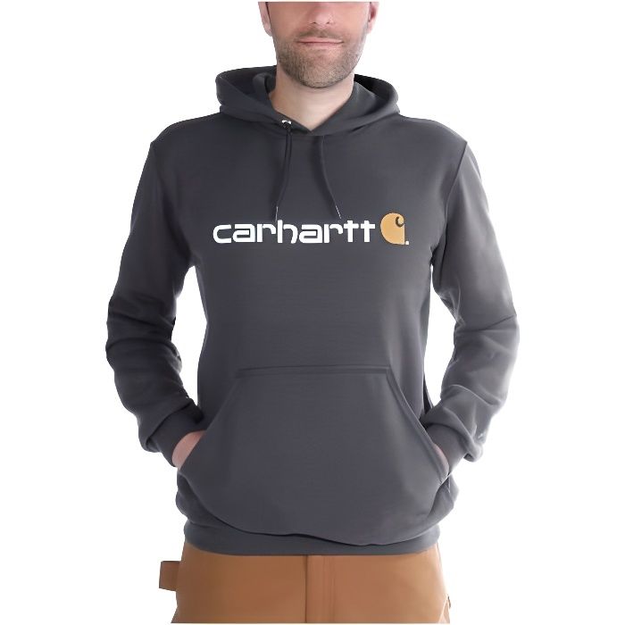 Carhartt - Sweat à capuche poids moyen non zippé - 100074 - Carbon Heather - S