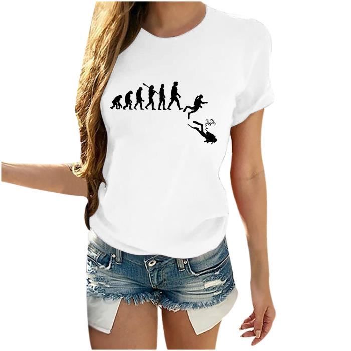 SKY Haut De Chemisier à Manches Courtes Col Rond Et Imprimé Lutin Pâques Pour Femmes Grey Grey