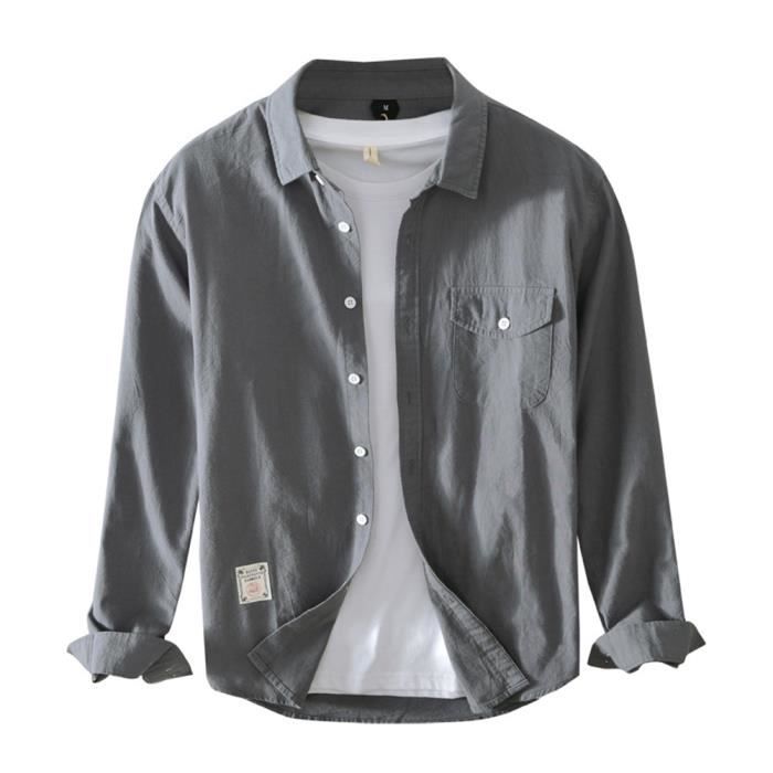 Chemise Habillée À Manches Courtes Pour Homme Avec Poches Boutonnées Et