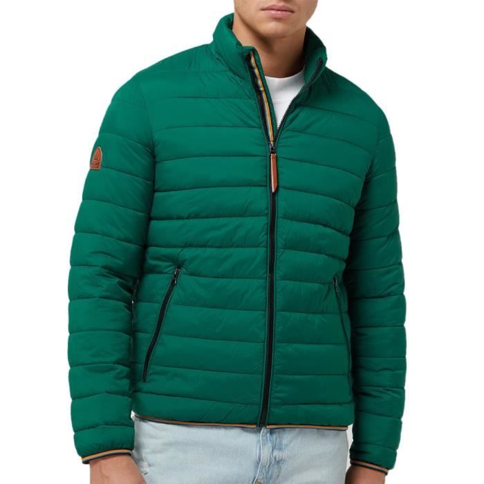Doudoune Homme Superdry Mountain Padded Vert Coupe slim Badge signature