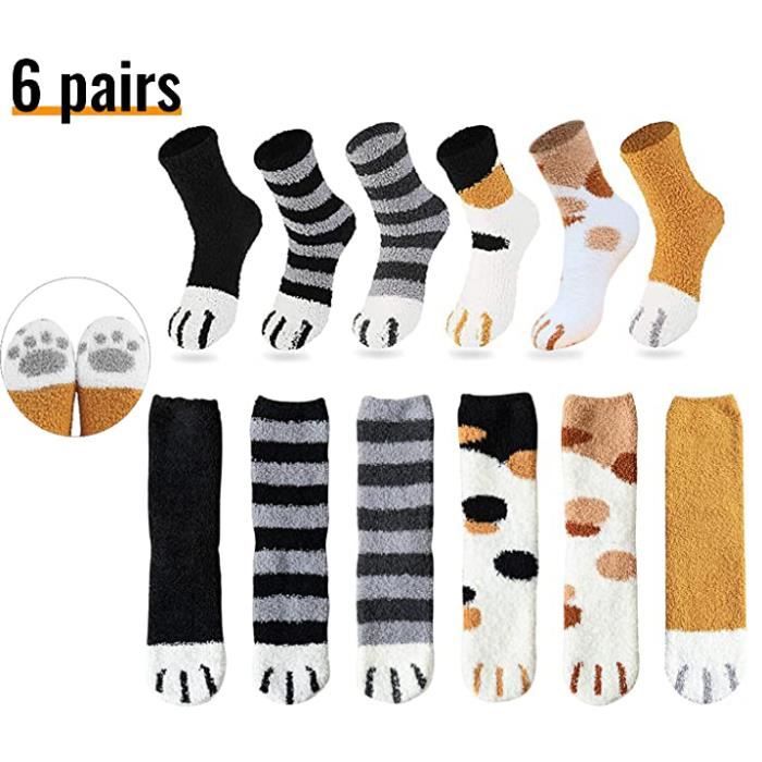 6 Paires Chaussettes Moelleuses Femme,35-39 Chaussettes Hiver