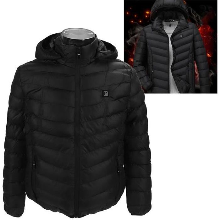 Gilet chauffant, veste chauffante homme femme, doudoune avec 12000mAh  batterie incluse, Polaire blouson, USB Électrique manteau avec 3 Niveau de  chauffant, 6 zones chauffante, Hiver extérieur Vêtement : :  Mode