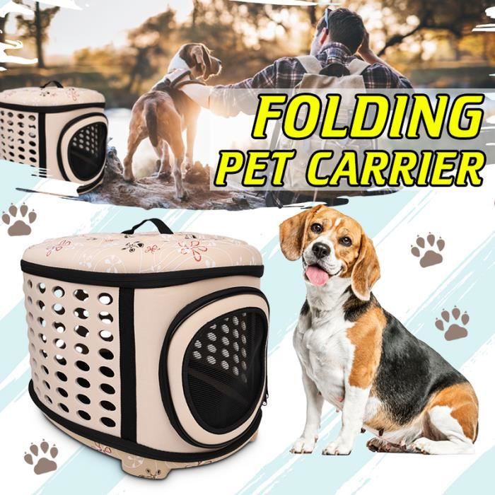 Caisse De Transport Pliable Pour Chien, 28 Pouces, Hiccpule, 3 Portes, Côté Souple, Noir, Petit/moyen Chien